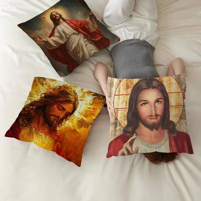 Posłaniec Boga J-Jezus Pokrowiec na poduszkę 45*45cm Poszewka na poduszkę Dekoracyjna Poszewka na poduszkę Domowa Poszewka na poduszkę do sofy