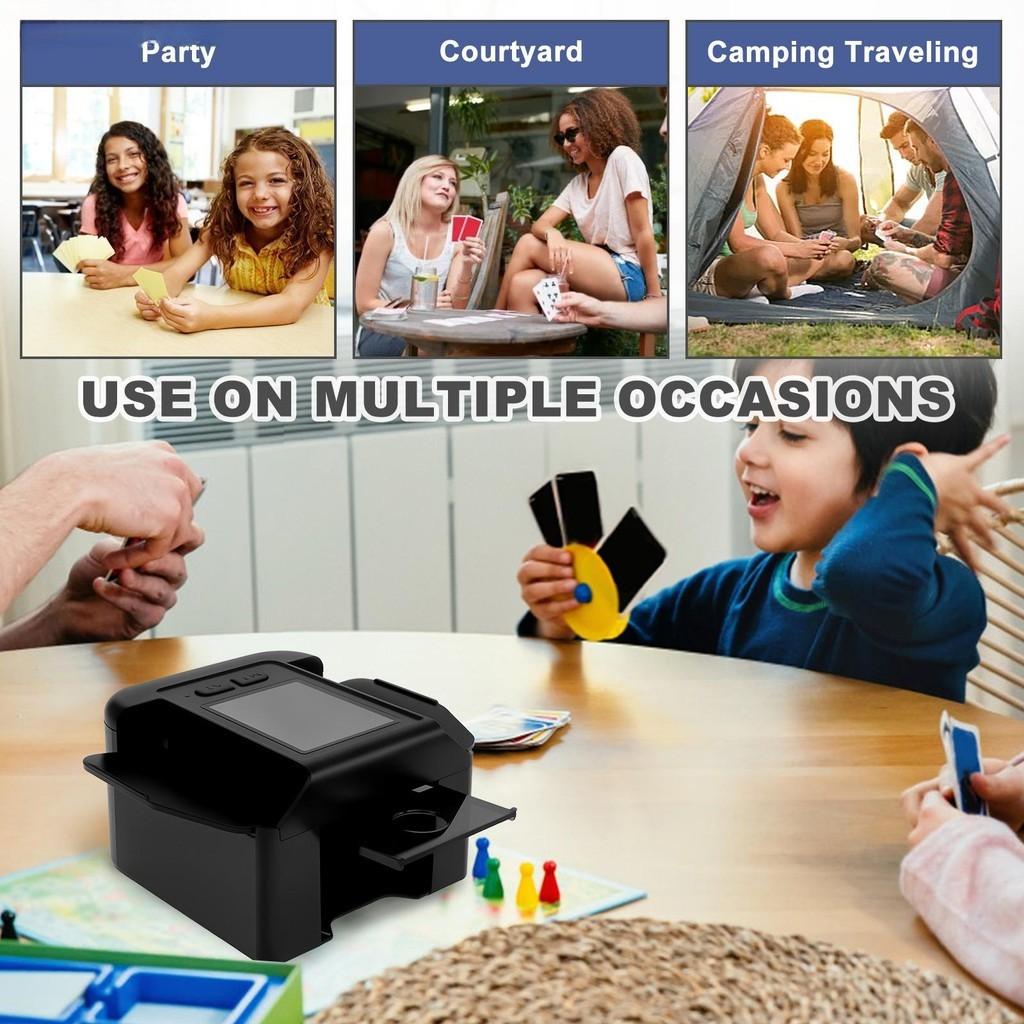 Small Automatic Card Shuffler Party Portable Electric Shuffler USB Rechargeable Automatic Poker Shuffling Machine
