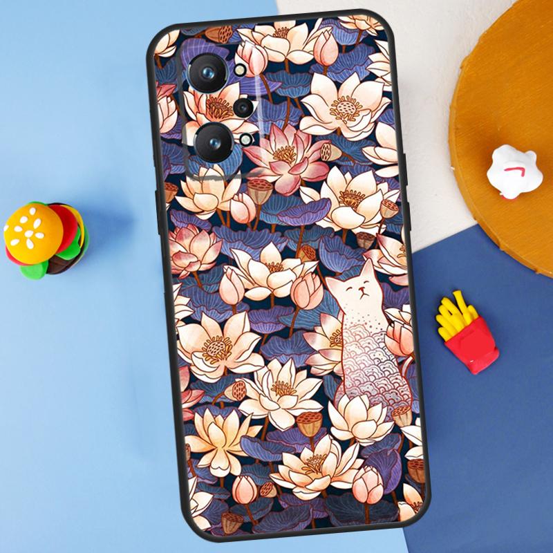 

Lotus Flower For Realme GT7 Pro GT 6T 6 5 C67 C61 C55 C53 C51 C21Y C25S C75 10 11 12 13 14 Pro Plus Case Realme 12 Pro Plus