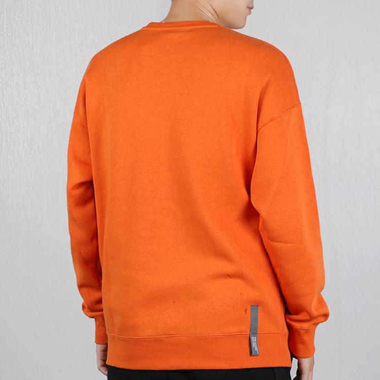 Puma Alphabet Logo Print Fleece Sweatshirt Men Tops Orange 597200-17