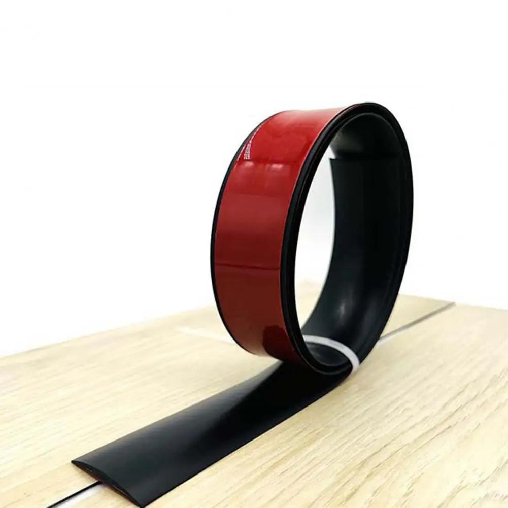 

1pc 4cmx2m Edge Door Seal Strip Self-Adhesive Wood Floor Transition Strip Easy Cut PVC Edge Guard Seamless Floor Corner Cover 4cm&2M чёрный