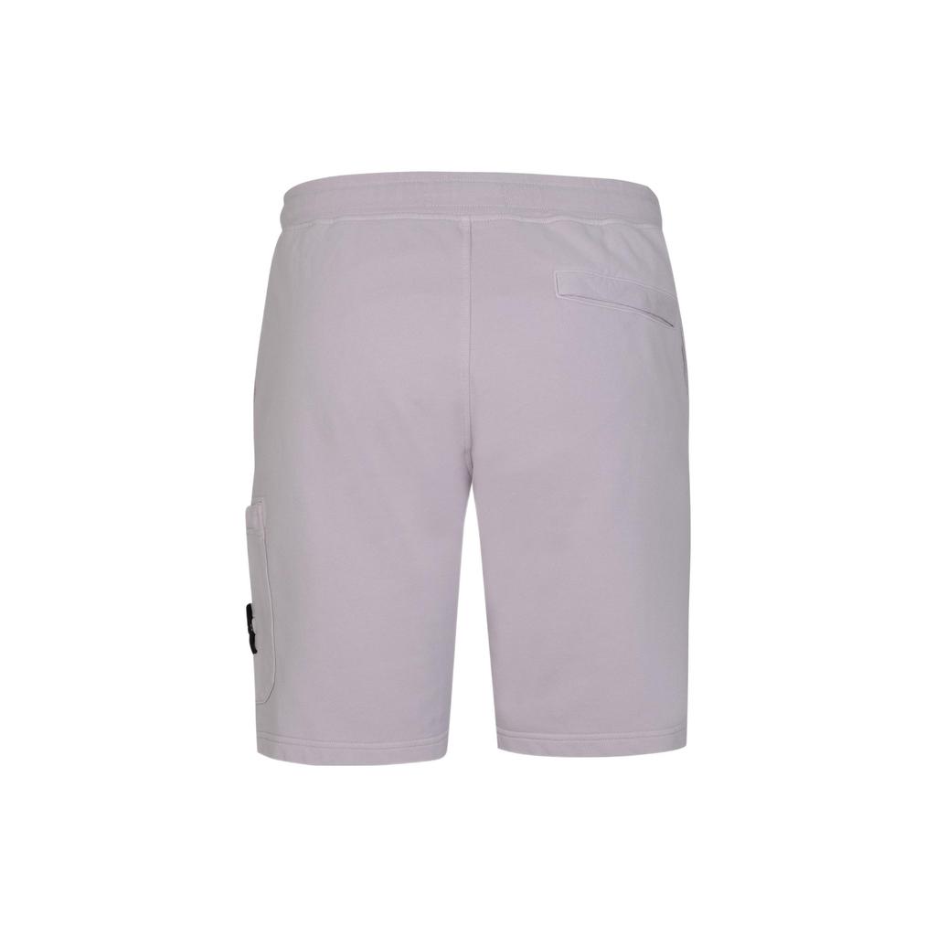 Stone Island 64651 Cotton Fleece Garment Dyed Shorts White Men Streetwear 761564651-V0086