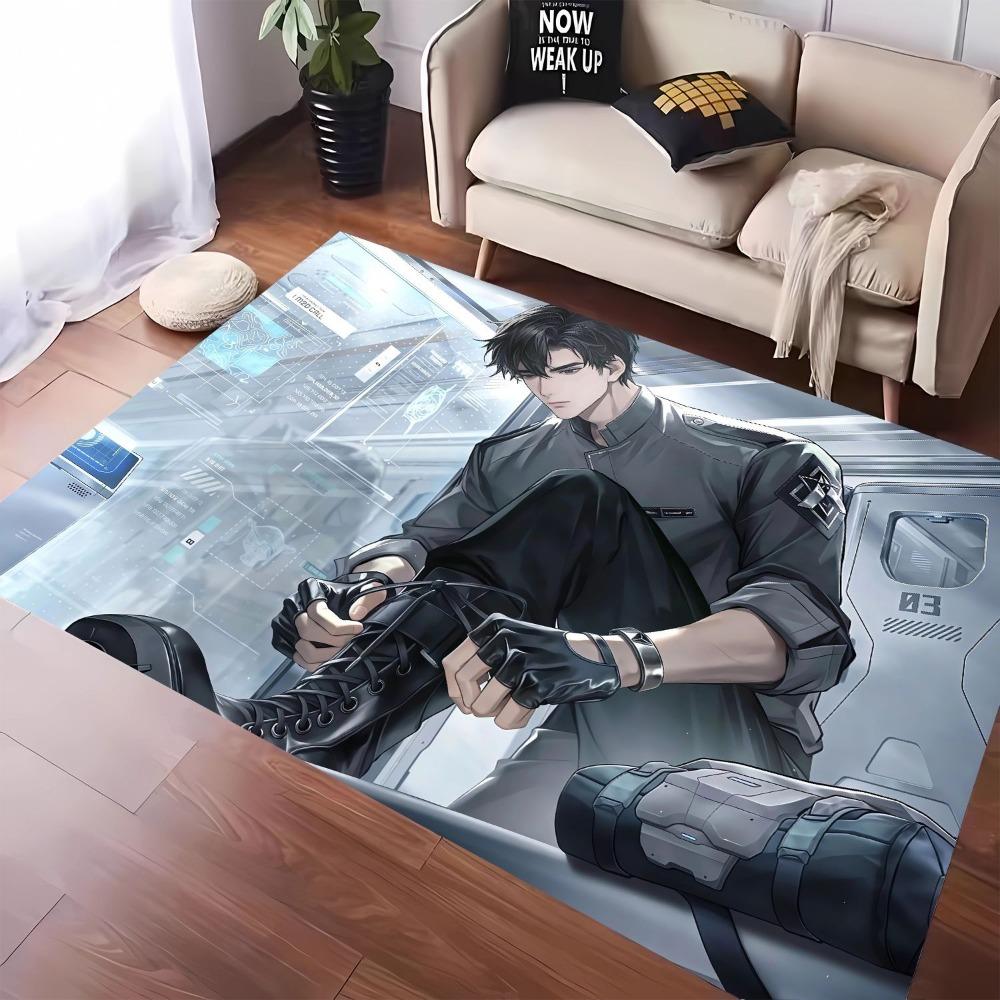 1pc Carpet Game Anime Characters Print for Home Living Room Bedroom Decor Non-slip Rug Floor MatComfortable Carpet for Fans Gift