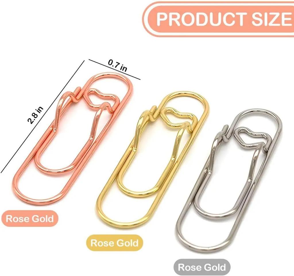 Multifunctional Metal Heart Shaped Clip Bookmark Pen Holder Stationery Notebook Accessory Fixing Base Clip Bookmark Hanger