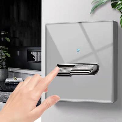 Toggles Resets Wall Switches Panel Build In LED Lights Hardened Glass Surfaces Strong Electrical Accessory for Household