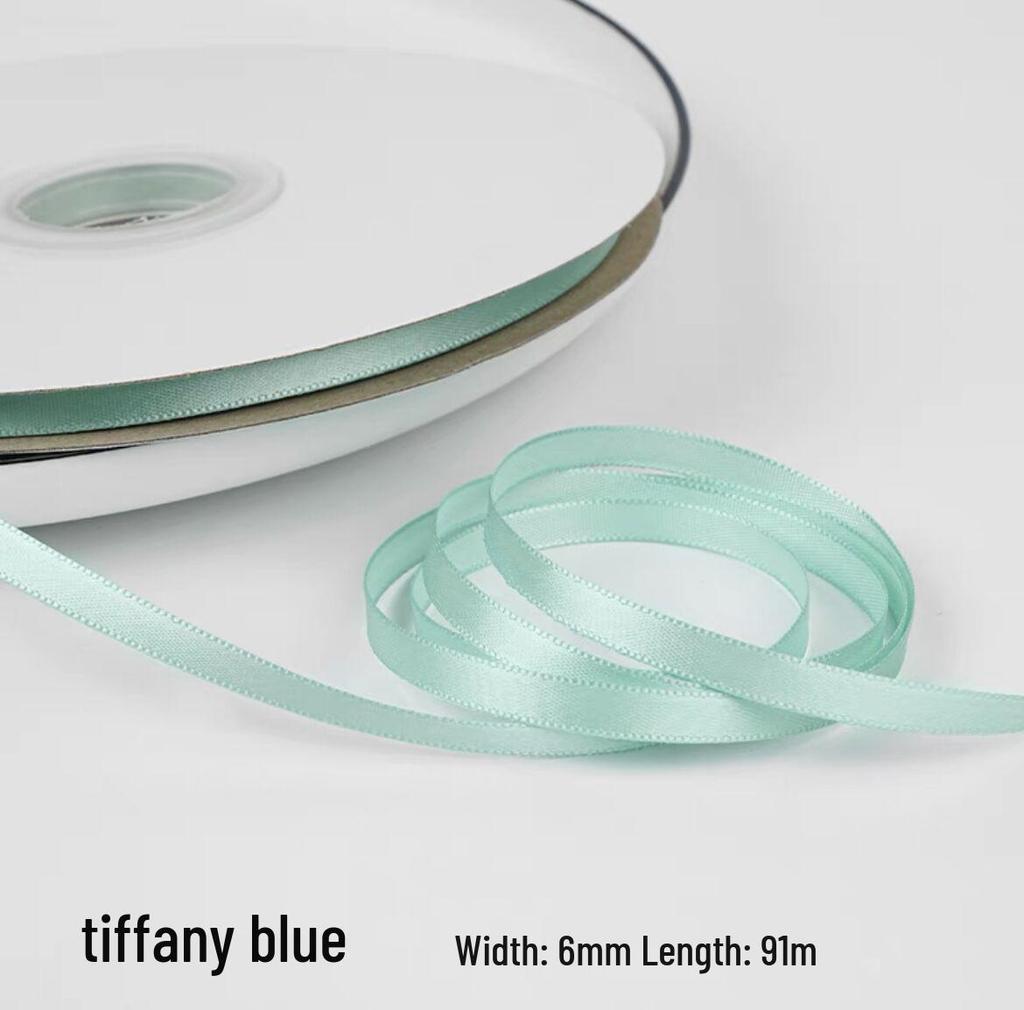 "0.6cm-1cm Polyester Ribbon for DIY Bows, Bouquets, and Gift Boxes"