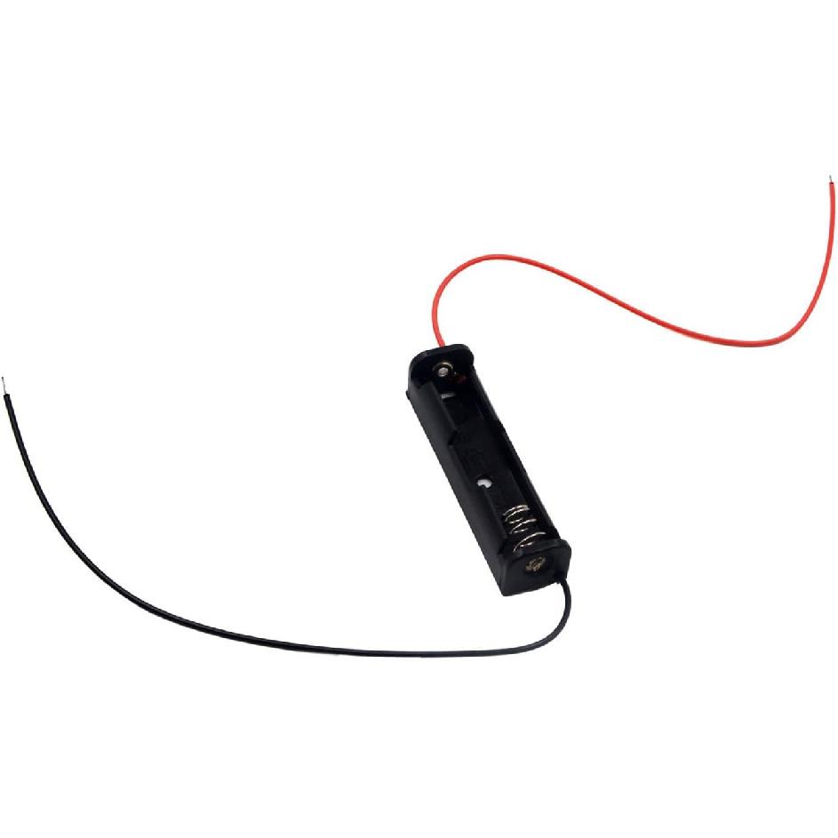 (Pack of 12) Single AAA Battery Holder, 1 X 1.5V AAA Battery Holder, AAA Battery Holder with Leads Wires