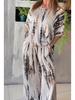 Summer 2025 Women's Round Neck Fashion Printed Loose Two-piece Set