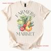 Farmers Market Veggies T Shirt Local Produce Vintage Streetwear Top For Everyday Wear Soft Versatile Homme Comfortable