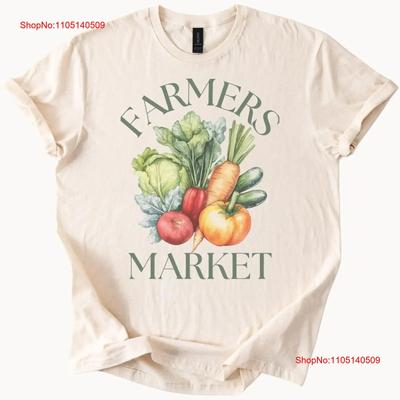 Farmers Market Veggies T Shirt Local Produce Vintage Streetwear Top For Everyday Wear Soft Versatile Homme Comfortable