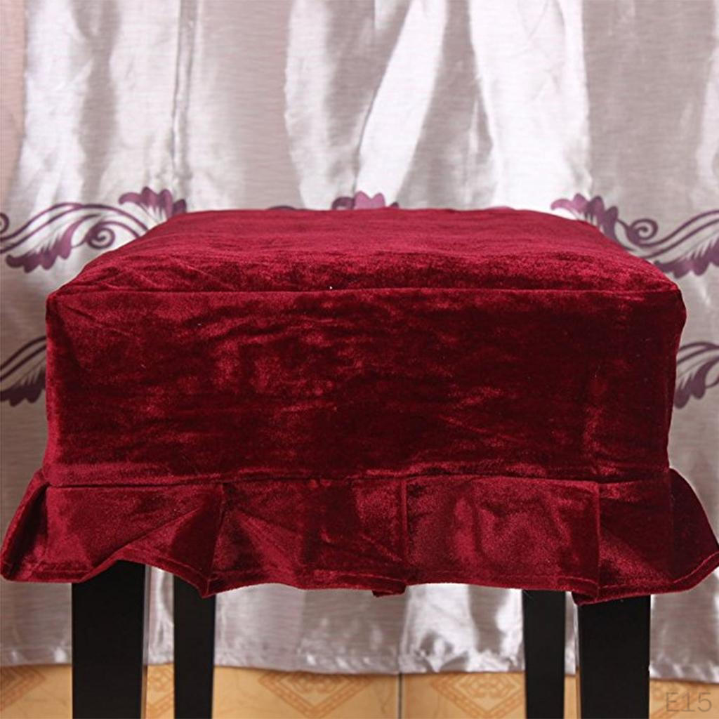 1-Seater / Premium Pleuche Piano Stool Cover Sleeve with Macrame Decorated VARIOUS COLORS