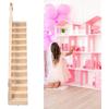 Doll House Stairs, Miniature Stairs 1/12 Scale, Glossy Rounded Corners Birch Material, Make Your Dollhouse Vivid, DIY Stairway Accessory Model,