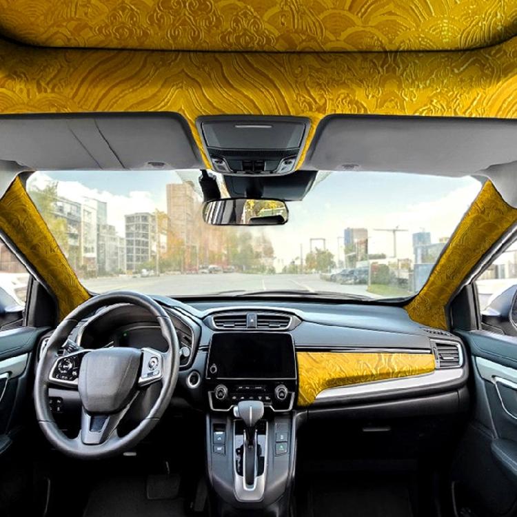 Automotive Interior Decorative Wrap Brocade Embroidery Stickers Car AB Pillar Backi Sticker Adhesive Stickers