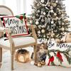 New Red Truck Christmas Pillowcase Linen Printed Pillowcase Festive Room Sofa Decoration Cushion Cover