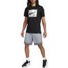 Nike Basketball Shorts With Striped Pattern And Elastic Mid Waist Men Bottoms Gray FN2651-065
