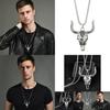Unique Retro Style Bull Skull Necklace For Men Featuring Premium Titanium Steel Material