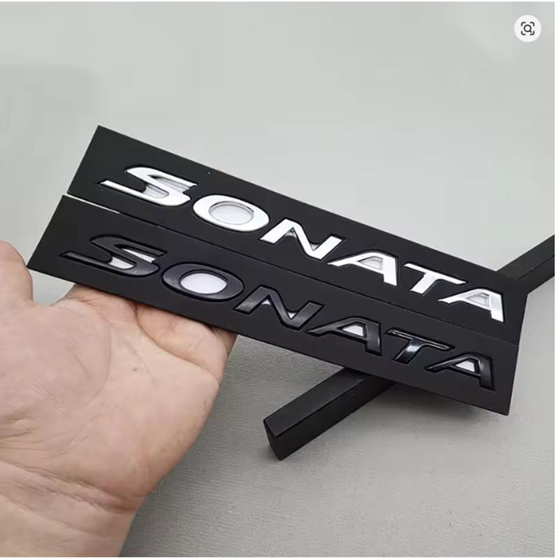 Rlapg3 ABS SONATA TUCSON Styling Car Logo Letter Decal Tail Rear Trunk Emblem Badge Sticker For Hyundai Auto Decoration Accessories