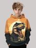 Boys' Hoodies Dinosaur 3d Print Autumn Long Sleeve Tops Pullover Baby Boy Clothes Sweatshirt Outdoor Causal Children's Clothing