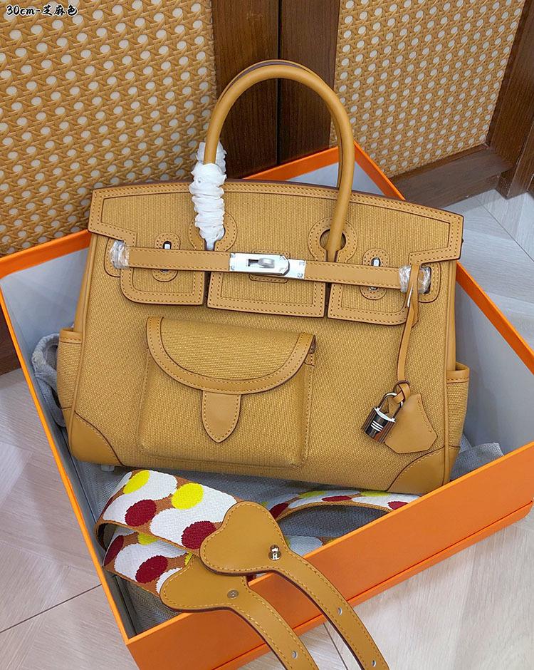 Canvas Leather Portable Pocket Contrasting Color Platinum Bag High Sense Fashion Versatile Single Shoulder Messenger Leather Women's Bag