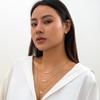 Chic Multi Layer Necklace Featuring High Quality Metal Sequins And Imitation Pearls Ideal For Trendy Occasions