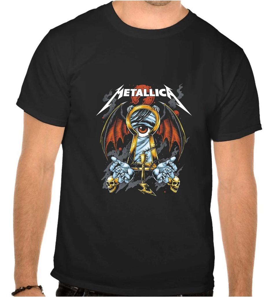 METALLICA ROCK MUSIC Logo Black T-SHIRT -1085-