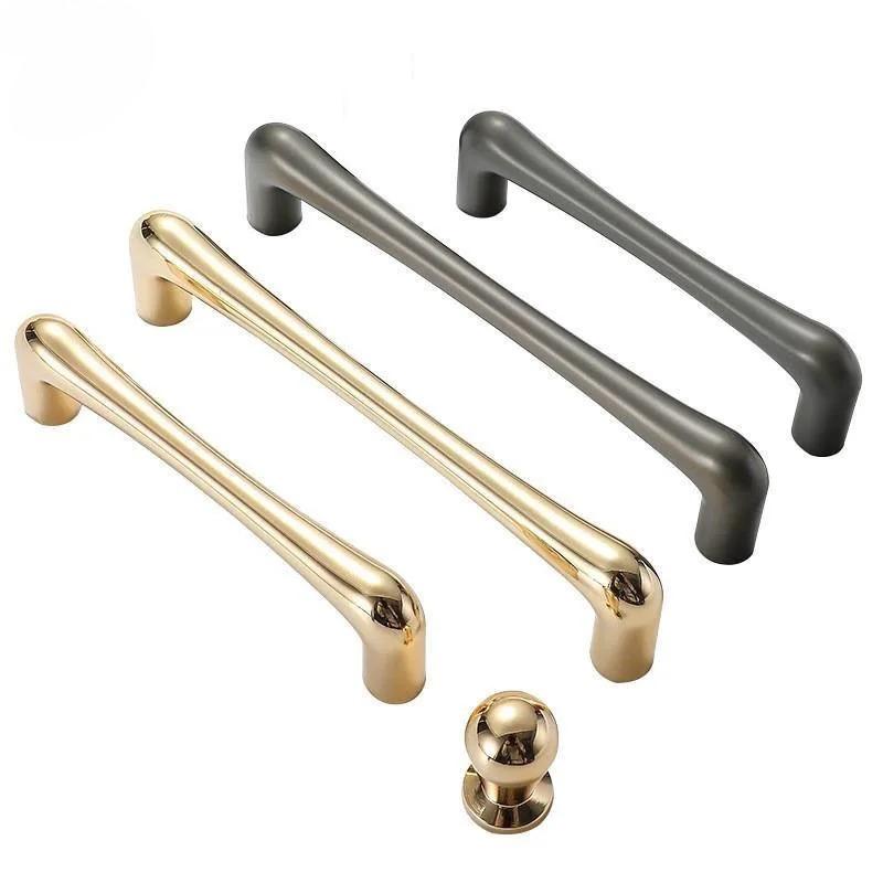 23mm-205mm Modern Cabinet Handle Furniture Hardware Handle Gold Kitchen Cabinet Drawer Knob Handles For Kitchen Cabinets