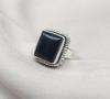 Black Onyx 925 Sterling Silver Ring: Handmade Boho Statement Jewelry