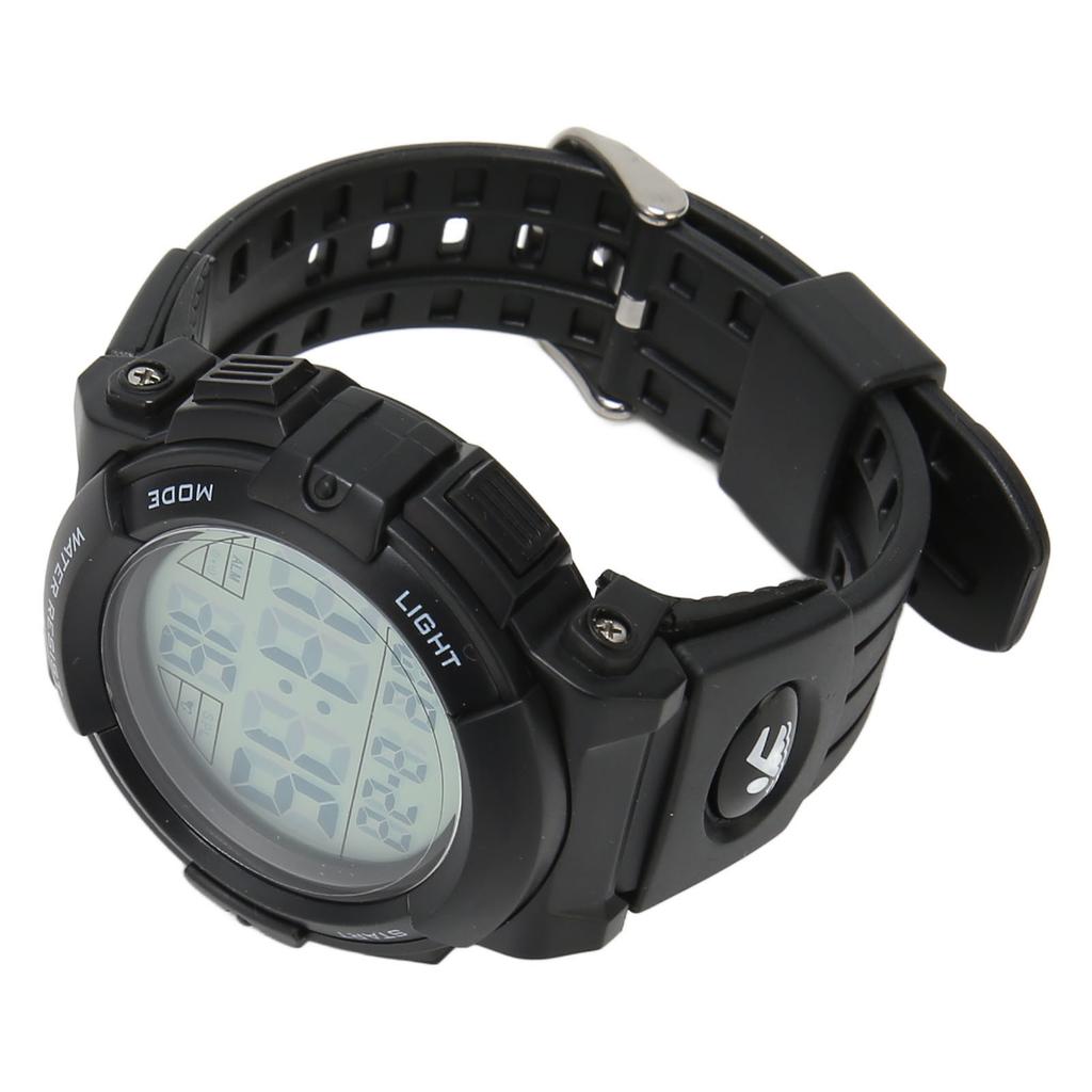 Men Wrist Watch Waterproof Luminous PU Leather Multifunction Electronic Male Watch for Gentlemen