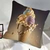 Pizza Hamburger Hot Dog Ice Cream Pillow Case Square Pillow Bedroom Sofa Leisure Comfort Cushion Car Home Decoration