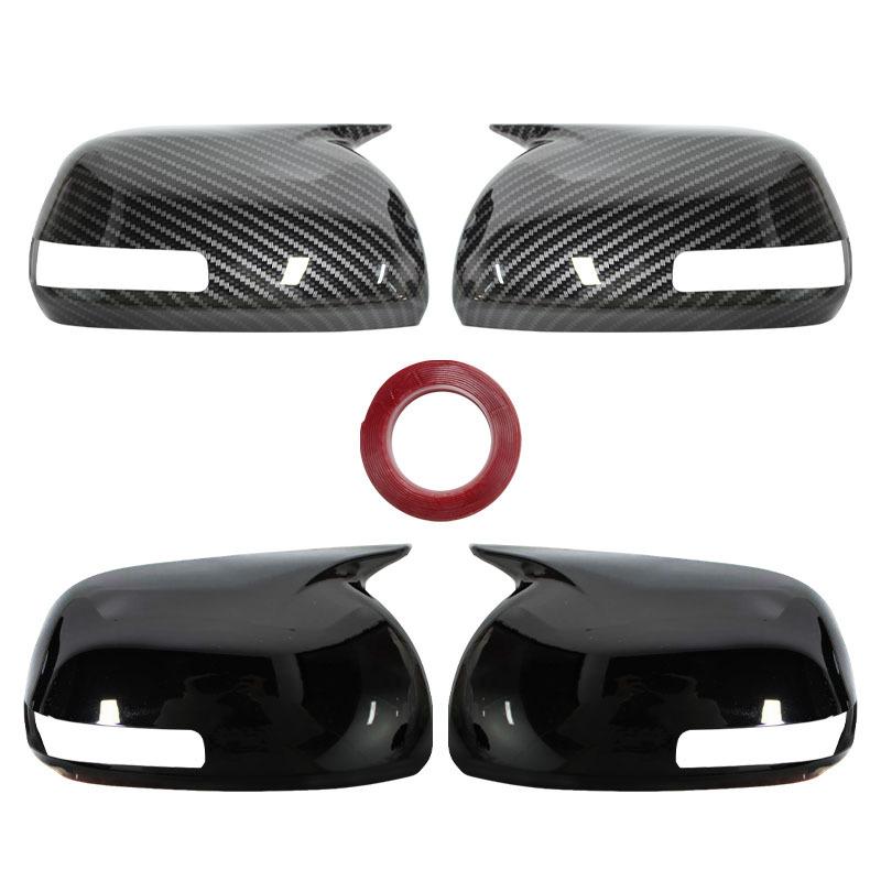 For Toyota RAV4 XA30 2008-2013 Black/Carbon Side Door Rearview Mirror Cover Cap Trim Shell Sticker Car Styling