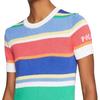 Polo Ralph Lauren Letter Logo Striped Short Sleeve Knit Top Women Tops 211792406-001