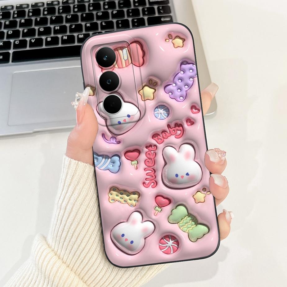 For Realme C71 4G Case RMX5303 Cute Rabbit Cartoon Cover Soft Silicone Case For Realme C75 C75X C 71 RealmeC71 RealmeC75 4G Bags
