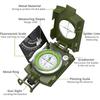 Mulitifunctional High Precision Outdoor Survival Military Compass Camping Waterproof Metal Featuring Fluorescent Geological Compass