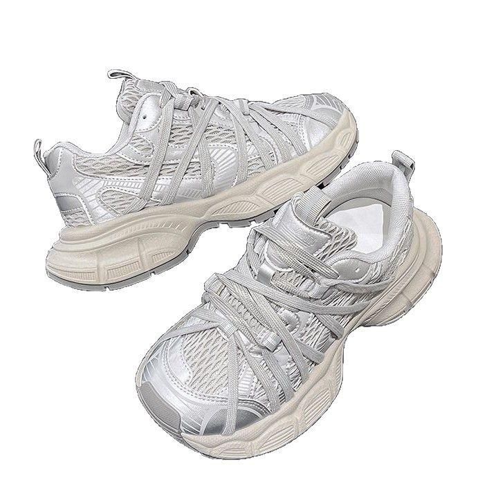 Spring and summer ins super fire straps breathable mesh sneakers outdoor mountaineering jogging casual shoes women's shoes