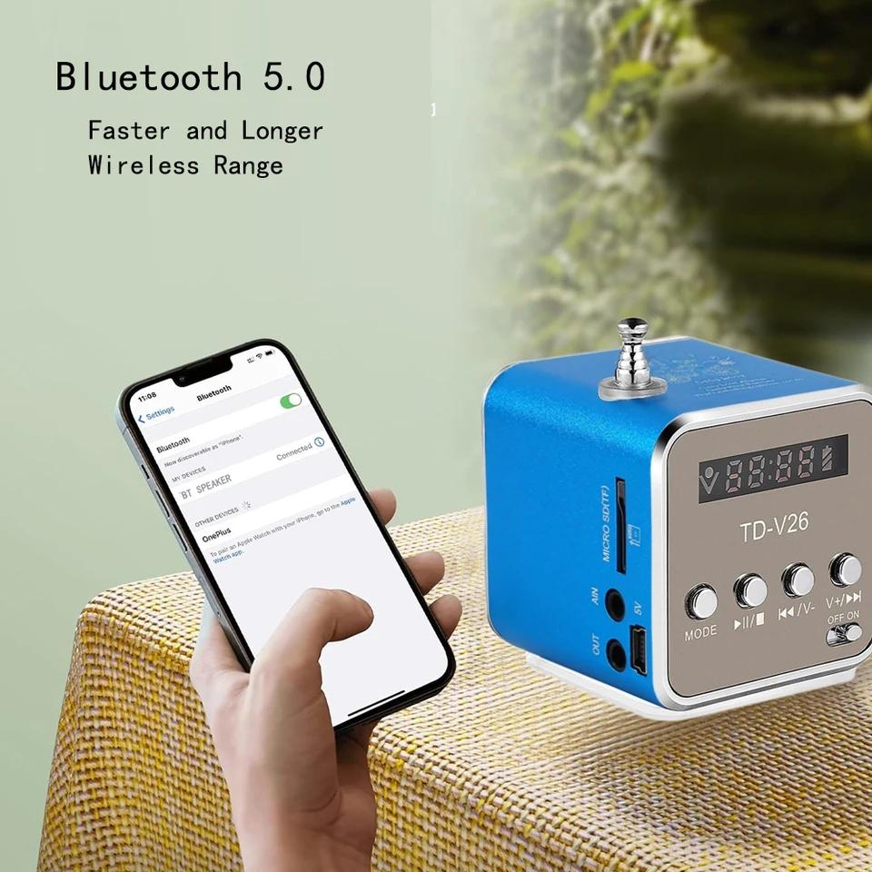 Mini Portable Stereo Sound Speaker Support TF/FM Radio AUX Radio Music Player Bluetooth Speaker For PC Computer Phone Mobile