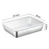 Cooking Utensils Stainless Steel Storage Box Stainless Steel 1Pcs Fresh Box Large Size With Plastic Cover Exquisite High Quality