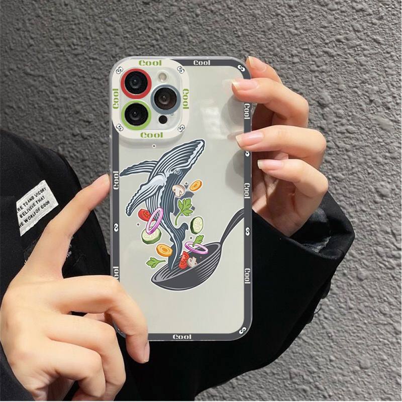 Underwater World Cute Whale Phone Case for iPhone 11 12 13 Mini Pro Max 14 Pro Max Case shell