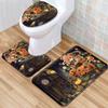 Halloween Toilet Three-Piece Floor Mat Bathroom Three-Piece Carpet Doormat