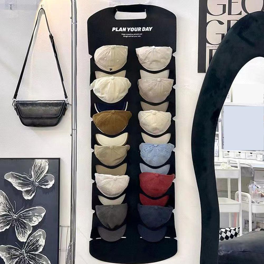 6/12 Grid Felt Hat Storage Hanging Bag Baseball Cap Saving Accessories Organizer Holder Space Hanger Rack Storage Towel Clo T2F5