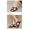 Women S European Roman Style Fish Mouth Wedge Heel Sandals With Zipper
