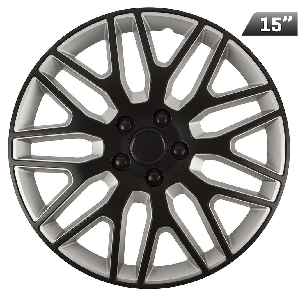 Kołpaki Dakar black / silver 15", 4 szt.