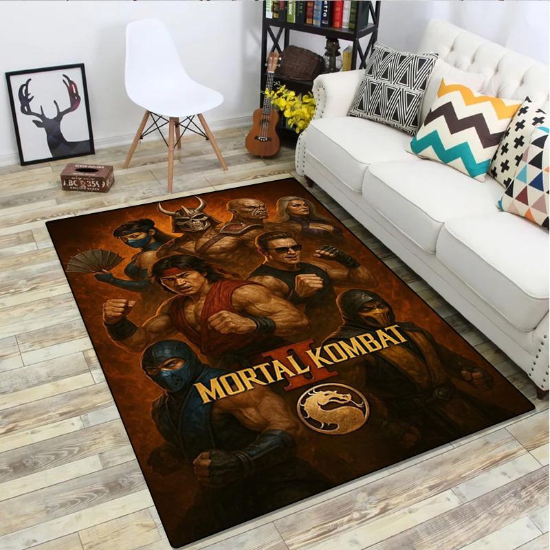 1Pc Mortal Kombat Print Rug - home decoration Carpet For Living Room Bedroom Flooring Computer Chair Area Rug