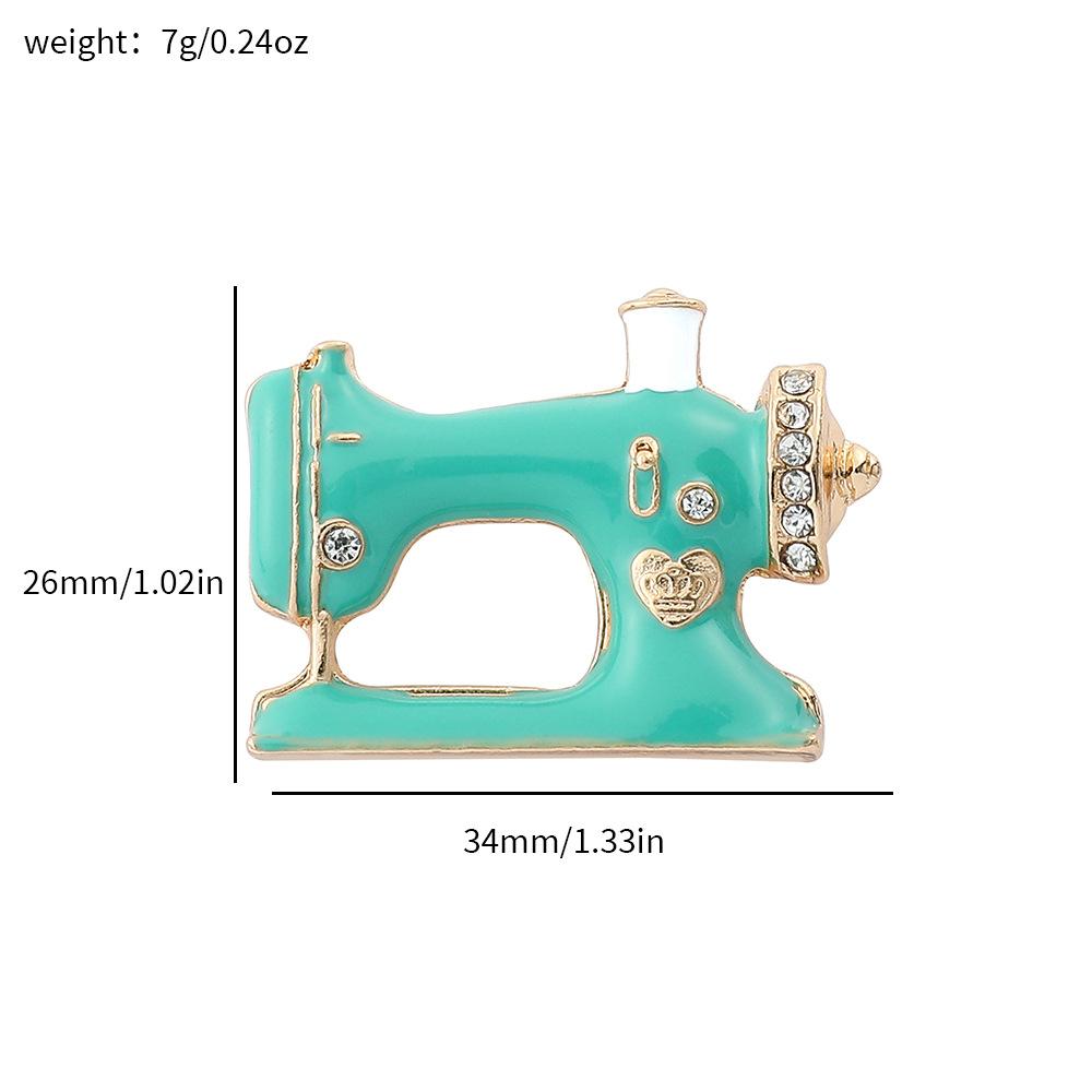 

European and American fashion women s creative hanger sewing machine ins brooch literary pin bag clothes accessories