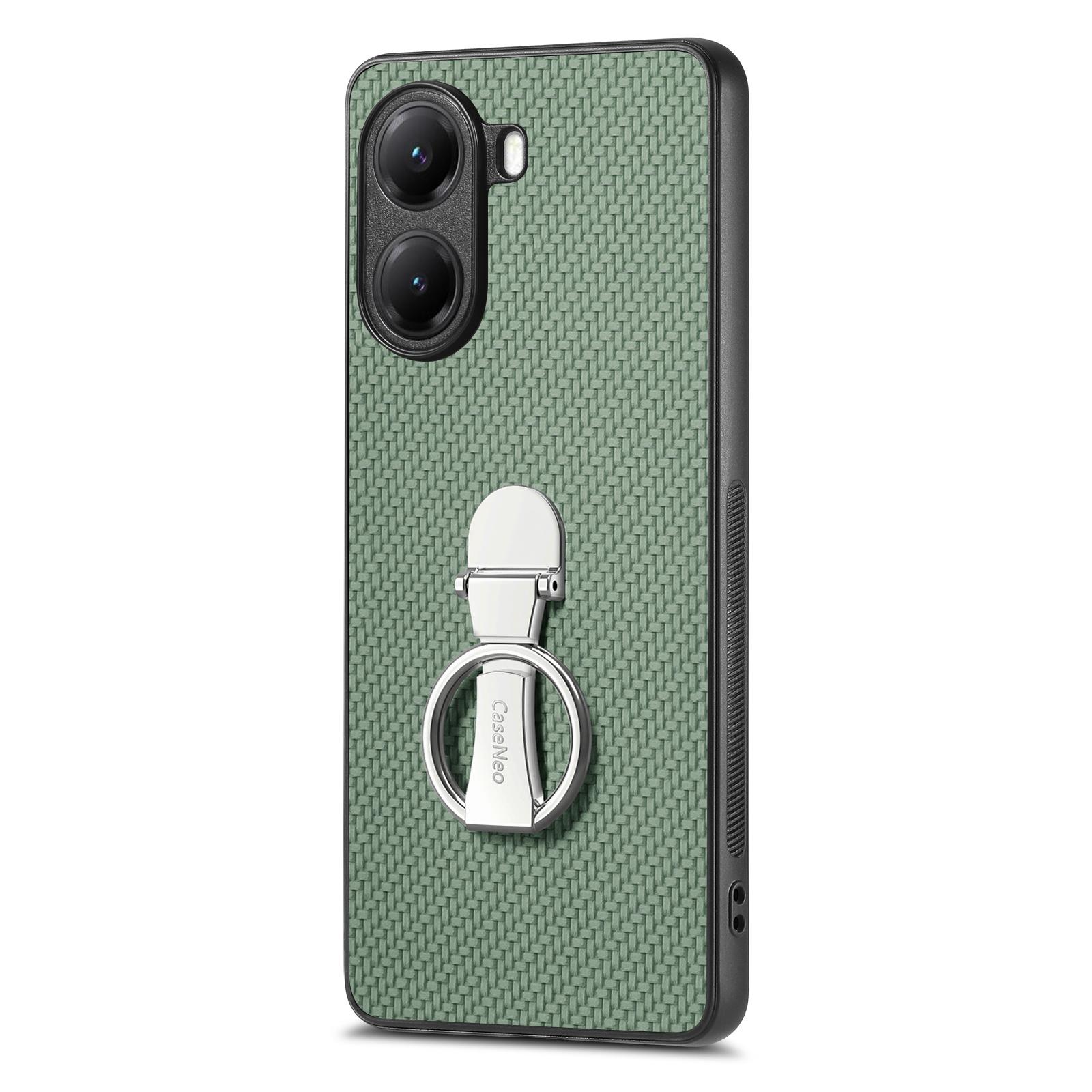 

Для Xiaomi Poco X7 Pro 5G/Xiaomi Redmi Turbo 4 5G Чохол З складаною підставкою Шкіряна задня кришка Текстура вуглецевого волокна E