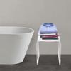 Clear Acrylic Shower Bench Arch Design, Non-slip Stool Transparent - 18mm Thick Freestanding Bathroom Stool