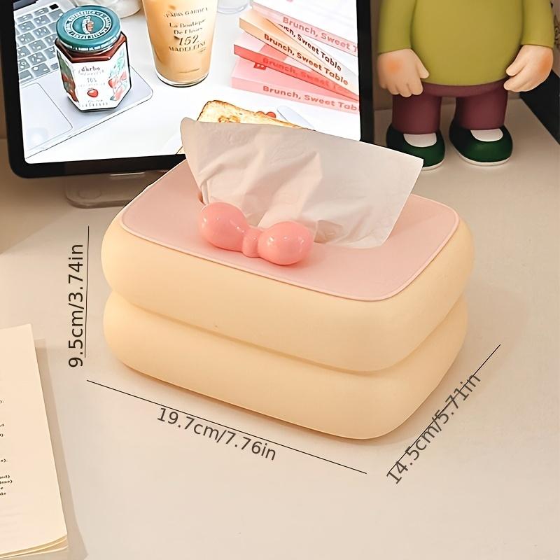 Home Cream Style Tissue Box for Living Room Coffee Table, Dining Table, and Bathroom Paper Storage Holder