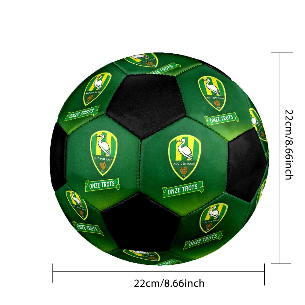 SIZE 5 ADO Den Haag Soccer Ball Colorful All Ages Machine Stitched PVC Competition Ready Durable High-Bounce