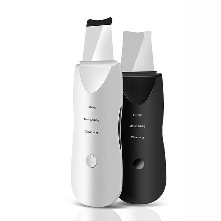 Professional Sonic Face Cleaning Spatula Portable Electric Facial Dead Skin Peeling Machine Ultrasonic Skin Scrubber Built-in battery чёрный