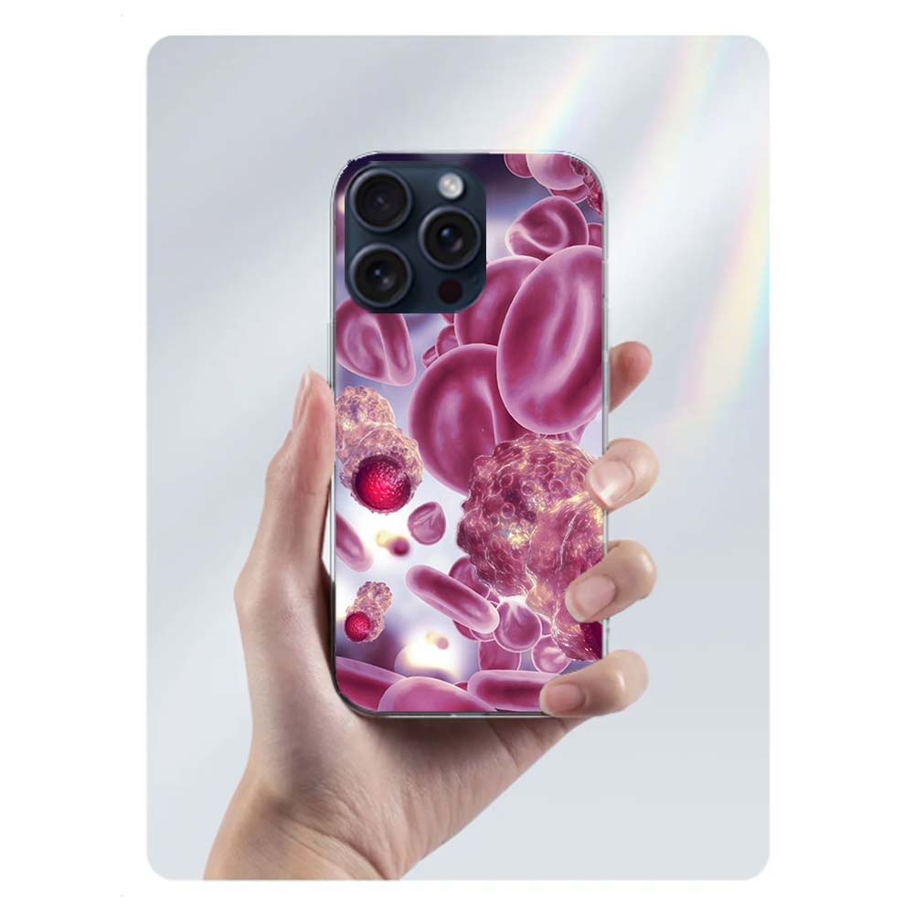 Blood Platelets Under Microscope Clear Phone Case For Iphone 17 Air 16 Pro Max 15 Pro 14 Plus 17E 16E 11 13 12 Mini Cover Cases