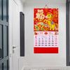 2026 Chinese New Year Zodiac Calendar The Year of Horse Wall Hanging Calendar Traditional Lunar Monthly Calendar for Home Restaurant Office Wall Decor